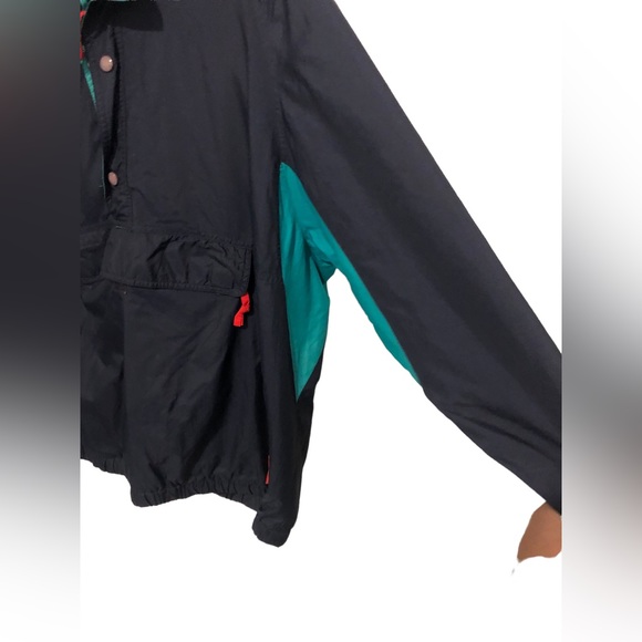 Black Ice Large Women’s Coat Ultrex Navy Blue and Teal with red zipper accents - Picture 4 of 10